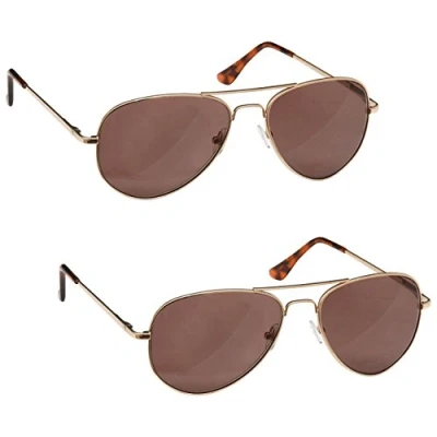 Image of OPULIZE Gold Reading Sunglasses Value 2 Pack UV400 Mens Womens SS8 9 +2.50