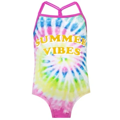 Image of Harry Bear Girls Swimsuit Tie Dye Multicoloured 12 13 Years