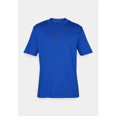 Image of adidas Men&#039;s Essential Three Stripes Single Jersey TEE, Team Royal Blue/Black, XS