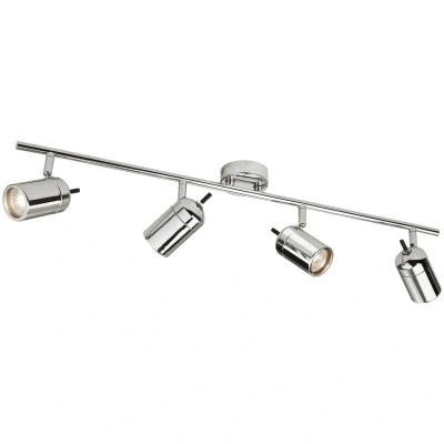 Image of Atlantic 4 Light Spotlights Bar Bathroom Ceiling Chrome IP44, GU10