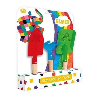 Image of Robert Frederick RFS13840 Elmer the Elephant Garden Tool Set, Multicoloured
