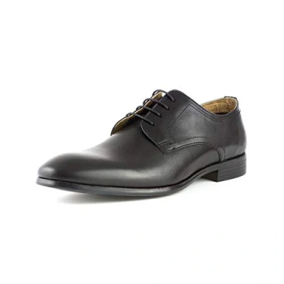 Image of Thomas Crick Men&#039;s &#039;Silwood&#039; Formal Classic Shoes, Comfortable, Durable, Trendy, Crafted with Premium Quality Leather, Perfect for Any Occasion, Closet Staple Shoes (Black/Tan)