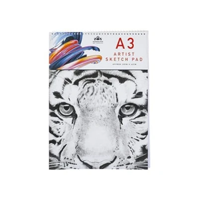 Image of A3 Spiral Bound Professional Sketch Pad 1 Piece Premium Quality Paper Ideal for Artists, Illustrators, and Designers