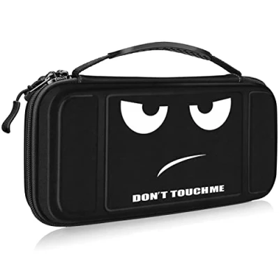 Image of FINTIE Carry Case for Nintendo Switch [Shockproof] Hard Shell Cover Portable Travel Bag w/10 Game Card Slots and Inner Pocket Console 2017 Joy Con &amp; Accessories, Dont Touch