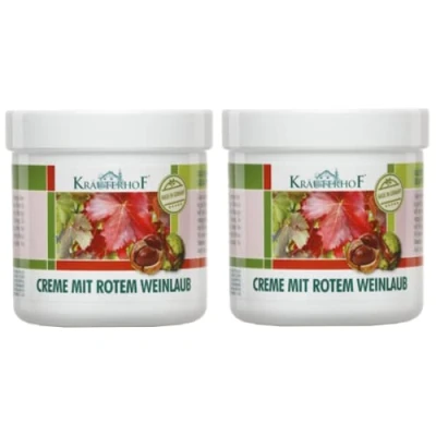 Image of Kräuterhof cream with red vine leaves 250 ml, pack of 2 (2 x ml = 500 ml)