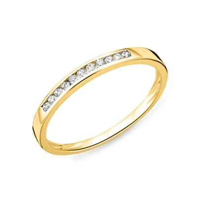 Image of Miore Ladies 9ct Yellow Gold Diamond Eternity Ring Size R 1/2
