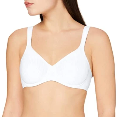 Image of Triumph Womens Modern Soft+cotton Wired Bra, White, 36E UK