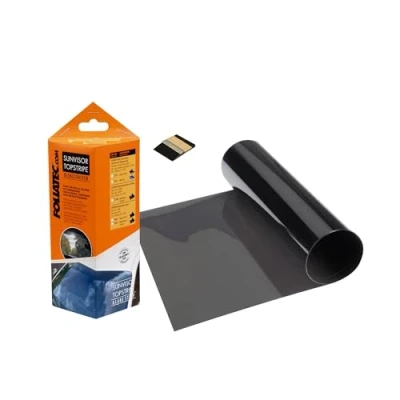 Image of Foliatec Topstripe Sun filter grey black 15x152cm