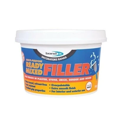 Image of Bond it 750g Ready Mixed Multi Purpose Internal/External Filler Wall Plaster Stone Wood 750 Grams Off white paste