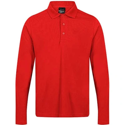 Image of Regatta Professional Mens Pro 65/35 Classic Long Sleeve Polo Shirt Perfect for Workwear or Casual