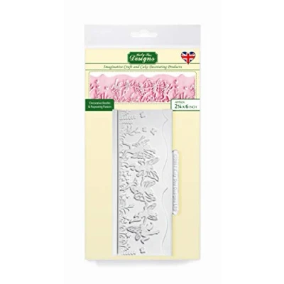 Image of Katy Sue Designs Fairy Border Silicone Mould for Cake Decorating, Crafts, Cupcakes, Sugarcraft, Candies, Chocolate, Card Making and Clay, Food Safe Approved, Made in the UK