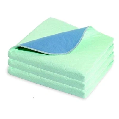 Image of Community 75 x 90 cms, 29½&quot;x 35½&quot;, with Wings, 3L Washable Waterproof Absorbent Bed Pad Single Bed, Twin Pack