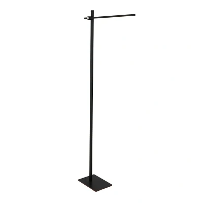 Image of Location Task Floor Lamp Black Matt Brushed, Plastic