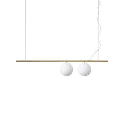 Image of PERLINE 2 Light Bar Pendant Ceiling Brass