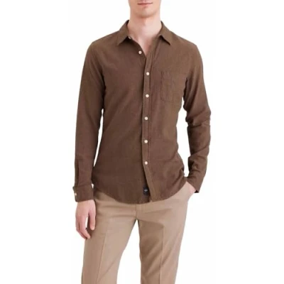 Image of Dockers Men&#039;s Original Shirt Slim, Thermax Caramel Café, M