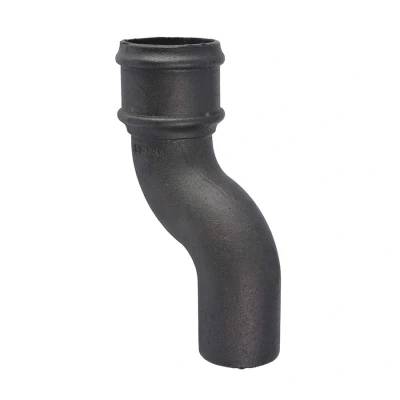 Image of Saint Gobain Classical Cast Iron Downpipe 75mm Offset Black Pam Building Products