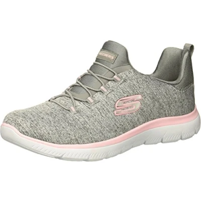 Image of Skechers Summit Quick Getaway Grey/Light Pink 5