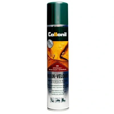 Image of Collonil Nubuk + Velour Spray, Waterproofing and Care 200 ml, Medium Brown