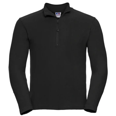 Image of Russell Athletic Mens Authentic Quarter Zip Sweatshirt (Black) Size Medium
