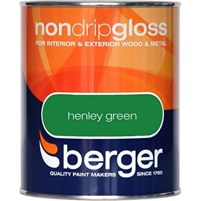 Image of Berger Non Drip Gloss 750ml Henley Green