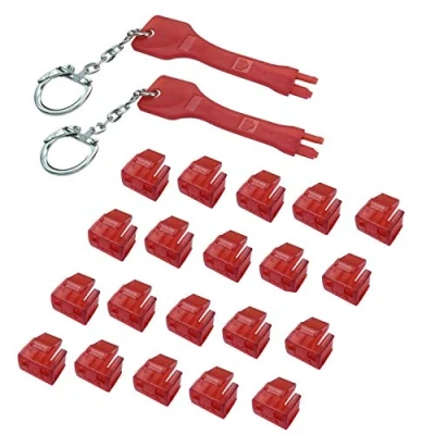 Image of Ex Pro 20x RJ 45 Port Blockers with 2 x Keys