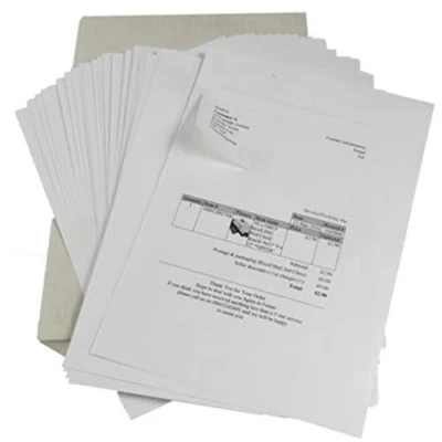 Image of 500 PLAIN WHITE A4 PRINTER SHEETS + INTEGRATED PEEL OFF ADDRESS LABEL G11 S11 80x110mm AMAZON EBAY ORDERS INVOICES PACKING SLIPS SELF ADHESIVE STICKERS LASER INKJET EASY STICK MAILING POSTAGE