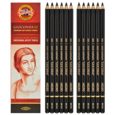 Image of Koh i noor Gioconda Negro 12 Hard Leads for Artists&#039; Drawing. 8815/3