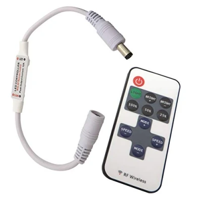 Image of LED Wireless Dimmer Switch 12 V DC Voltage with Remote Control for All Dimmable Bulbs Plug and Socket (with Hollow Plugs)
