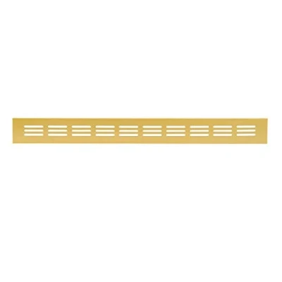 Image of 40 x 500 mm Aluminium Ventilation Grille Gold Sheet Furniture