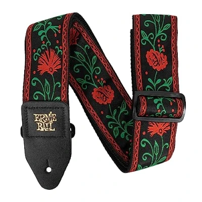 Image of Ernie Ball Jacquard Guitar/Bass Strap Western Rose