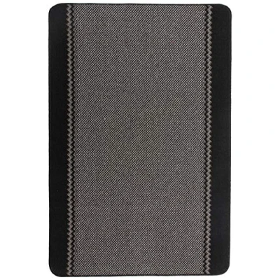 Image of William Armes Dandy Kilkis Washable Kitchen Rug, 150 cm Length x 100 Width, Polypropylene, Black, 150x100