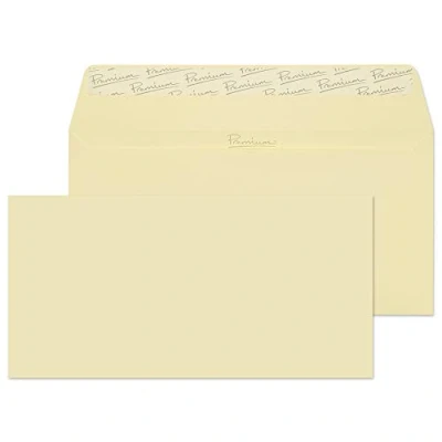 Image of Blake Business DL 110 x 220 mm 120 gsm Peel &amp; Seal Wallet Envelopes (51882) Vellum Wove Pack of 500