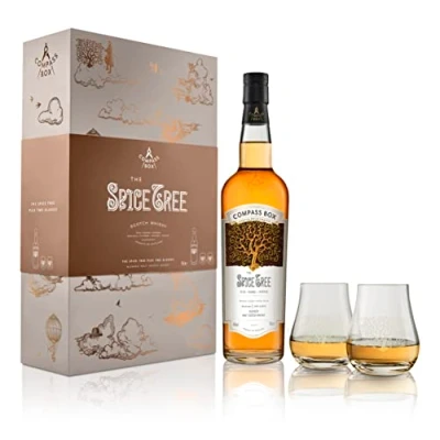 Image of Compass Box The Spice Tree Blended Malt Scotch Whisky, 70cl Gift Pack 46%