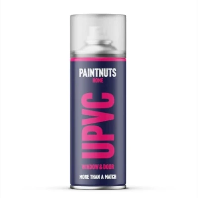 Image of PaintNuts uPVC Window &amp; Door Paint RAL 9005 JET BLACK Satin 400ml Spray Can
