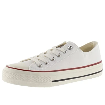 Image of victoria Tribu Canvas Low Tennis &amp; Retro Logo Shiny Finish Sole 1057100 for Women Blanco 39