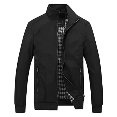 Image of Men&#039;s Jacket Lightweight Leisure Transition Long Sleeve Summer Bomber Outdoor Sports Jacket(Noir,8XL)