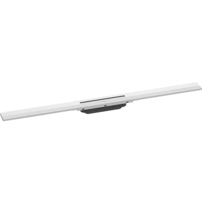 Image of hansgrohe 56045700 RainDrain Flex Ready Set Shower Drain 900 Can Be Shortened Matte White Complete Channel, 90 cm