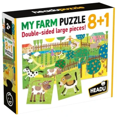 Image of Headu IT20867 Puzzle 8+1 My Farm Learning, Multi
