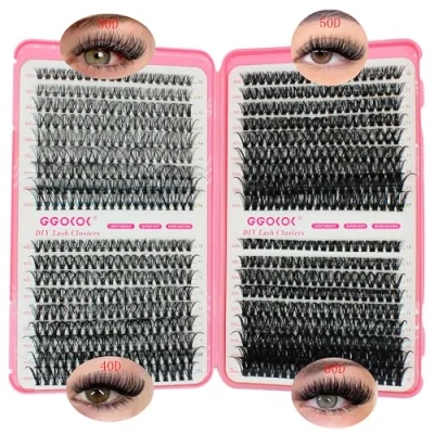 Image of GGOKOK 720pcs Lash Clusters 10 18mm Wispy Cluster Eyelash Extensions Individual Lashes Extension DIY D Curl Volume Clusters(30D+40D+50D+60D)