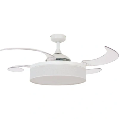 Image of Beacon Lighting ceiling fan light Fanaway Fraser white/clear quiet
