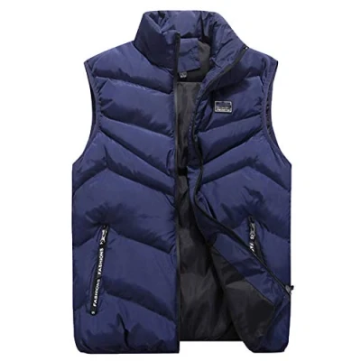 Image of Mens Padded Gilet Bodywarmer Ultralight Sleeveless Vest Blue L
