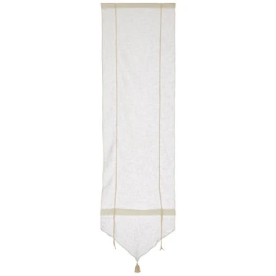 Image of LINDER 0171/10/338 Adjustable Tapered Blind Linen Look Rod Pocket White 45X165