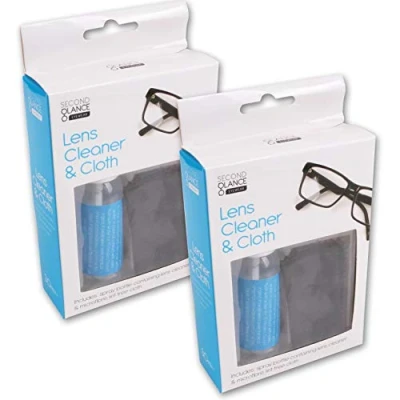 Image of 2x Lens Spray Cleaner &amp; Microfiber Cloth Sets Clean Optical Lenses Camera Glasses Sunglasses