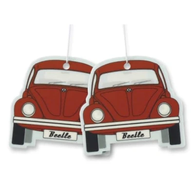 Image of BRISA VW Collection Volkswagen Scented Car Air Freshener Fragrance Deodorizer for Car/Auto or Home with Beetle/Bug Front Design (Melon/Red/2 pc Set)