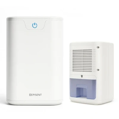 Image of EPISENT 700ml Portable Dehumidifier Quiet Mini Air for Damp, Mould, Moisture Control Auto Shut Off, LED Display Ideal Bedrooms, Bathrooms, Closets