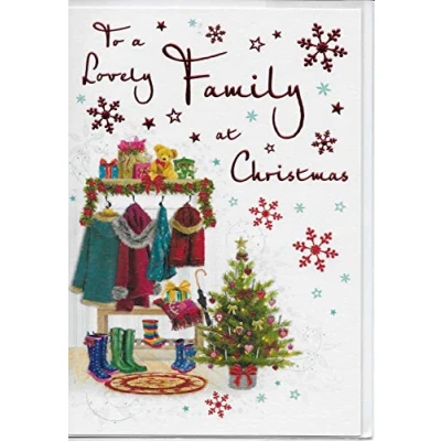 Image of Regal Publishing Traditional Christmas Card to A Family 9 x 6 inches