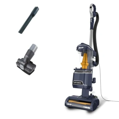 Image of Shark Corded Upright Vacuum Cleaner 1.1L with Anti Hair Wrap Technology, LED Headlights, Lift Away, Allergen, 8m Cord, 750W, 2 Attachments, Royal Grey, NZ691UK
