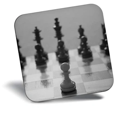 Image of Destination Vinyl ltd Fridge Magnet bw Chess Board Game #41558