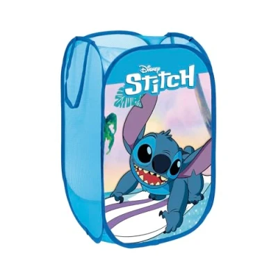 Image of Superdiver Foldable Children&#039;s Fabric Basket with Handles Disney Stitch I Cubes Organizer for Clothes and Toys (58 x 36 36) Room Container Girls Bedroom Baby