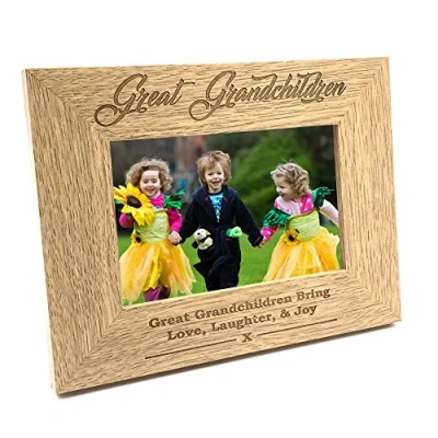Image of ukgiftstoreonline Great Grandchildren Wooden Photo Frame Gift (8 x 10 Inch)